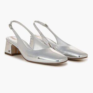 NEW $140 Sam Edelman Terra Slingback Pump (Women) 8M, SOFT SILVER